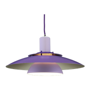 Schitterende Scandinavisch Gekleurde Hanglamp *** Denemarken Jaren 80 *** Midmod