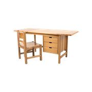 Grenen Houten Bureau Met Verlengbaar Blad 64572
