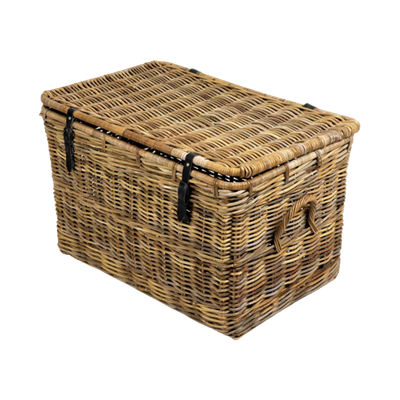 Grote Rieten Mand Opbergmand Xl Vintage Rieten Koffer 90Cm | Mand ...