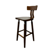 Vintage Brutalistische Bar Kruk Met Rugleuning