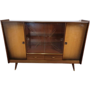 Vintage Vitrinekast Servieskast Highboard Kast Wandkast