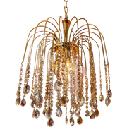 Xl Teardrop Hanglamp Opaline Hologram Pegels Vintage
