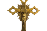 Messing Starburst Byzantijns Kruis Jezus Jaren 30