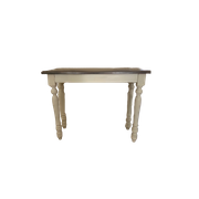 Witte Sidetable Met Greywash Bovenblad