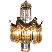 Opaliserende Hollywood Vintage Regency Hanglamp
