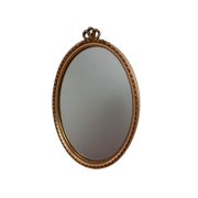 Goudkleurig Ovale Barok Spiegel Kuifspiegel | Kerst