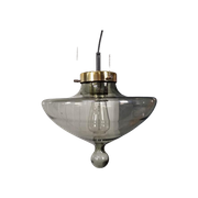 Vintage Raak Druppellamp, Rookglas