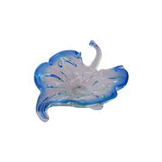 Leaf Shaped Blue Murano Glass Decorative Glass Bowl