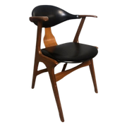 Prachtige Vintage Koehoorn Stoelen, Louis Van Teeffelen