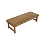 Slatted Low Bench Pinewood
