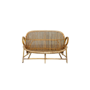 Midcentury Rotan 2 Zits Bank, Dutch Design, 1950