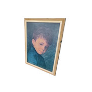 Vintage Schilderij Huilend Jongetje Bragolin In Houten Lijst