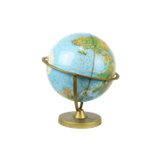 Sixties Gyroscopische Wereldbol Globe Met Reliëf Reader’S Digest 40Cm