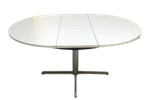 Vintage Design Ronde / Ovale Uitschuifbare Eettafel, Wit