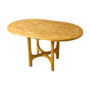 Tropical Rattan Dining Table, 1980S