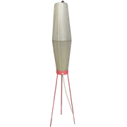 White And Pink Rocket Ribbon Lamp 1960S