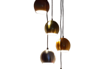 Cascade Lamp Met Vijf Matgekleurde Chromen Bollen
