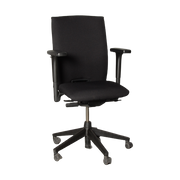 Haworth Comforto D5023 Bureaustoel, Zwart, 4D Armleggers, Opnieuw Gestoffeerd