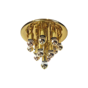 Vintage Messing Plafondlamp Sputnik Gaetano Sciolari ’70