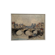 Stadsgezicht Parijs - Olie Op Doek Schilderij - Mid Century - Jean Rémy