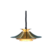 Geweldig Uitziende Gouden Deense Designlamp *** Junge Denmark Model Torino *** Messing Plafondlam