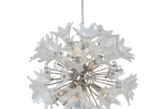 Sputnik Luster In Chroom Met Bloemen In Glas, Paolo Venini Stijl, Jaren '60