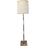 Grote Vintage Vloerlamp (Marmer/Messing)