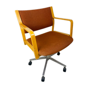 Vintage Rm Bureaustoel. Zweeds Design Bureaustoel. Houten Stoel.