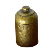 Antiek Potje Met Deksel Brons Goud Sieraden Doosje Uit 1880