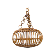 Mid Century Rotan Hanglamp, Lampenkap - Franco Albini