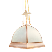 Hanglamp Amsterdamse School Zeldzaam Unieke Lamp In Geheel Originele Staat. Rond 1910.
