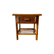 Prachtig Vintage Rotan Bijzettafel
