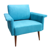 Blue Velvet Armchair 1960S