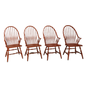 Set Van 4 Windsor Houten Spijlen Stoelen