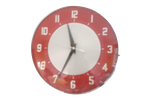 Vintage Klok Rode Klok Metamec Clock Jaren 50 / 60