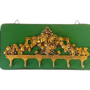 Vintage Sleutelrekje Barok Groen Vilt