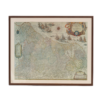 Zeer Zeldzame Antieke Kaart Van De Xvii Provinciën, Door Willem Blaeu, Ca. 1635