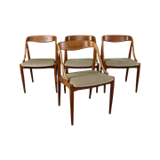 Set Van 4 Vintage Deens Design Eetkamerstoelen, Johannes Andersen, Uldum Møbelfabrik, Model 16