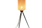 Vintage Driepoot Vloerlamp Gemaakt Van Teakhout, 1950'S