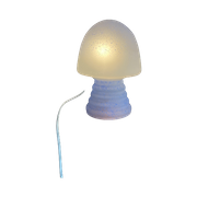Peill Putzler (?) Glas Mushroomlamp Gespikkeld Blauw , Mat / Satijn Jaren 60-70 Design Glazen Lam