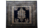 Tv04 Diepblauw Taupe Vierkant Perzisch Kleedje 77/80