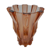 Grote Zalmkleurige Art Deco Vaas