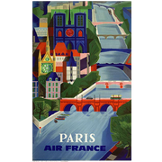 Vintage Prent Air France Paris