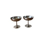 Vintage Zilverkleurige Coupes, Set Van 6