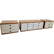Vintage Wenge Dressoir & Nachtkastjes Mid Century Ladekast