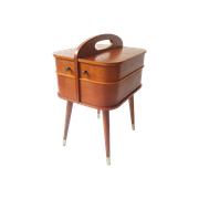 Vintage Naaidoos Of Opbergdoos, Bijzettafel, Jaren 60, Deens Design