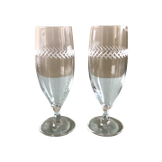 2X Sherryglas Of Klein Champagneglas Met Gravure