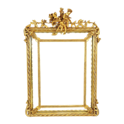 Imposante Gouden Spiegel Xl Kroon Napoleon Iii Stijl Frankrijk 127X86Cm