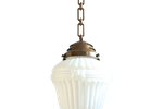 Prachtige Antiek/Vintage Art Deco Lamp Opaline Glas, Jaren '20/'30