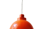 Orange Vintage Hanglamp ‘Minisol’ Van Nordisk Solar Ontworpen Door K. Kewo